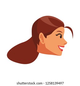 Woman face sideview