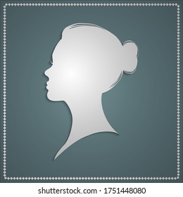 Woman Face Silhouette, beautiful female profile