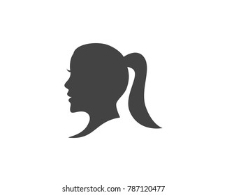 Woman face silhouette character illustration