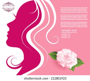 Woman Face Silhouette In Profile