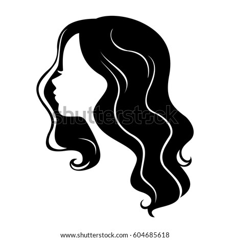 Woman Face Silhouette Stylish Hairstyle Woman Stock Vector 