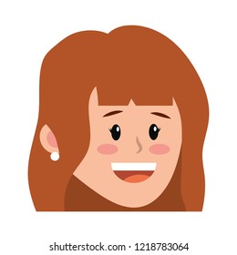 Woman face smiling