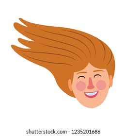 Woman face smiling