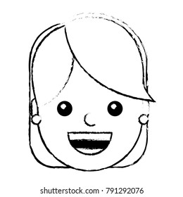 woman face smiling happy expression image