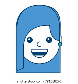 woman face smiling happy expression image