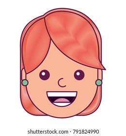 woman face smiling happy expression image