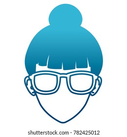 Woman face with sunglasses