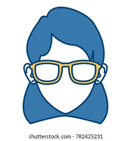 Woman face with sunglasses