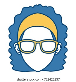 Woman face with sunglasses