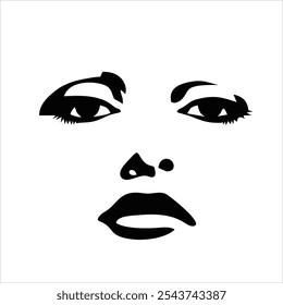 Gráfico de computadora de Vector facial de mujer