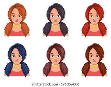 Woman face vector design illustration isolated on white background
