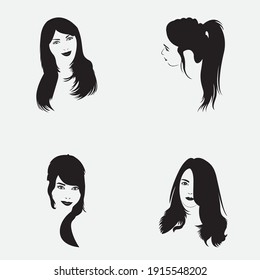 woman face vector design template