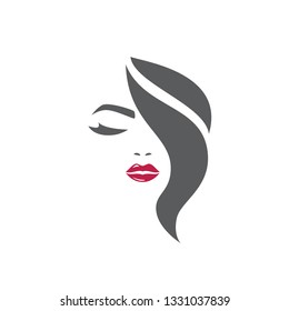 woman face vector icon