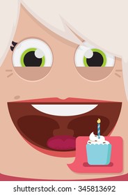 Woman face vector illustration