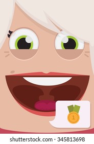 Woman face vector illustration