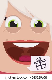 Woman face vector illustration