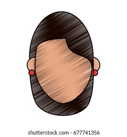 woman face vector illustration