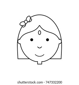 woman face  vector illustration