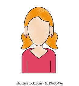 Woman faceless avatar