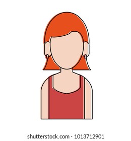 Woman faceless avatar