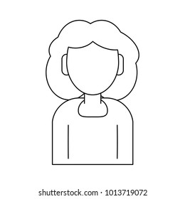Woman faceless avatar