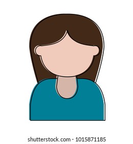 Woman faceless avatar