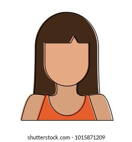 Woman faceless avatar