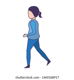 woman faceless avatar body isolated cartoon vector illustration graphic design