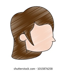 Woman faceless avatar icon vector illustration graphic design