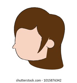 Woman faceless avatar icon vector illustration graphic design