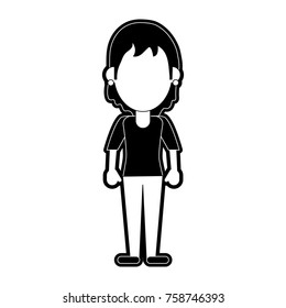 Woman faceless avatar icon vector illustration graphic design