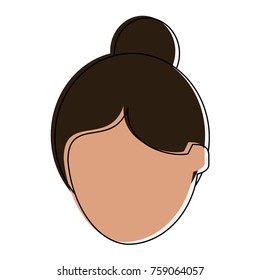 Woman faceless avatar icon vector illustration graphic design