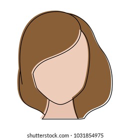 woman faceless cartoon