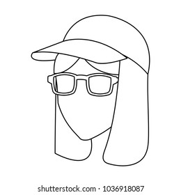 Woman faceless cartoon
