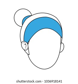 Woman faceless cartoon