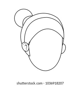 Woman faceless cartoon