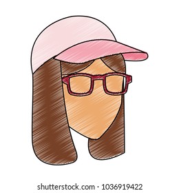 Woman faceless cartoon