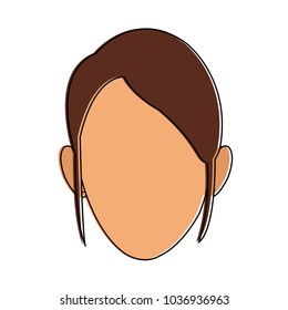 Woman faceless cartoon