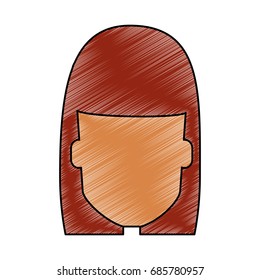 Woman faceless cartoon
