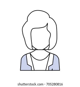 Woman faceless cartoon