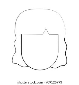 Woman faceless cartoon