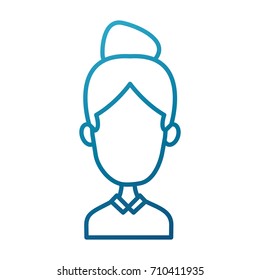 Woman faceless cartoon