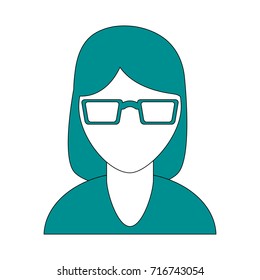 Woman faceless cartoon