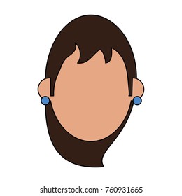 Woman faceless cartoon