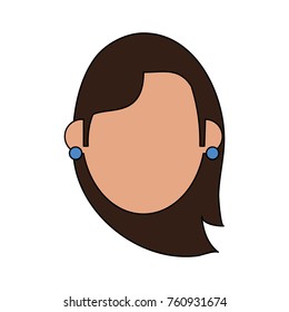 Woman faceless cartoon