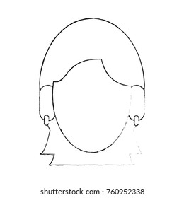 Woman faceless cartoon