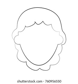 Woman faceless cartoon