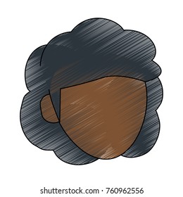 Woman faceless cartoon