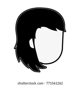 woman faceless cartoon