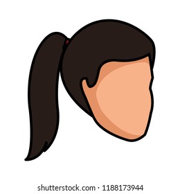 Woman faceless head